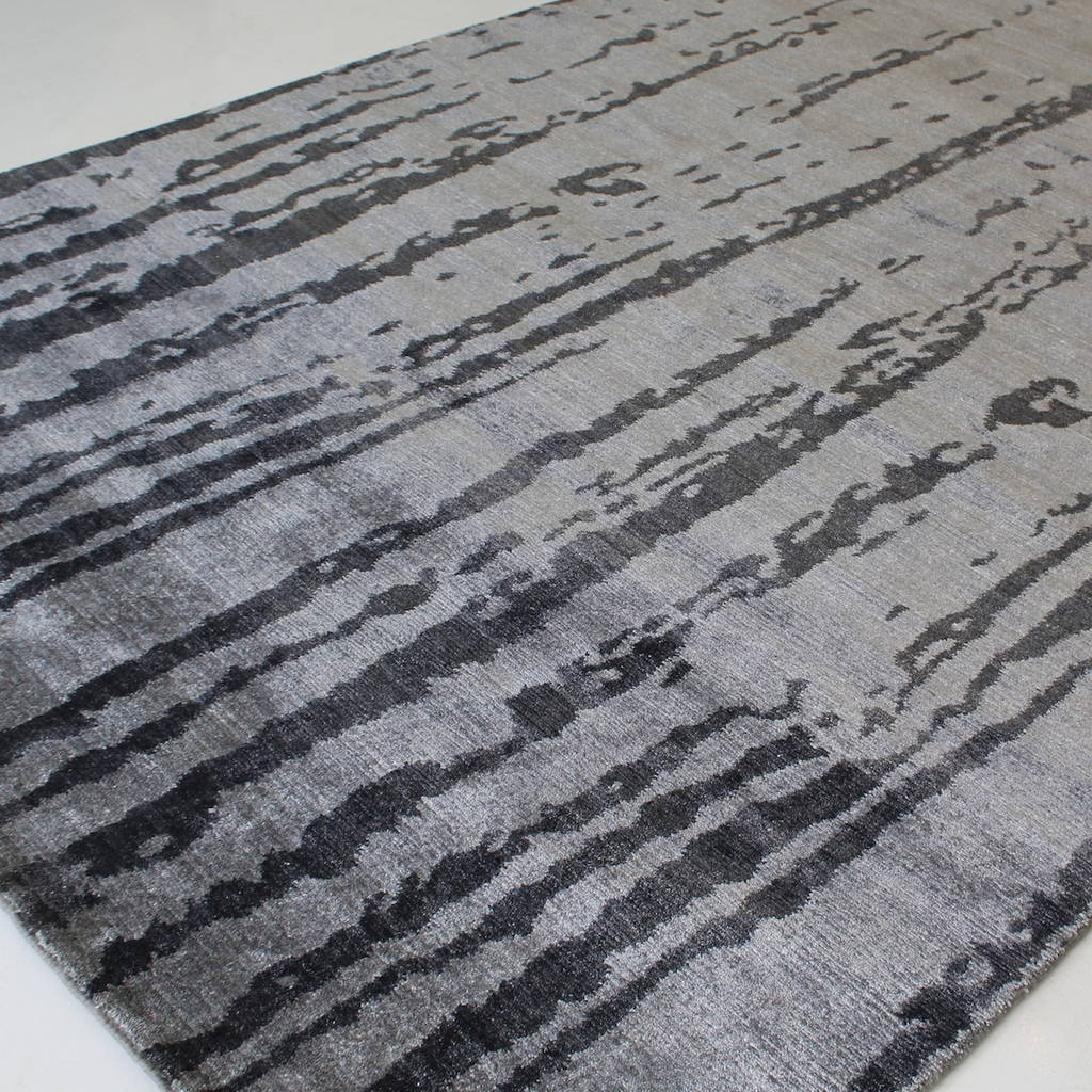Grey silk rug